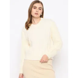 Madame Women Cable Knit Pullover-picture-17