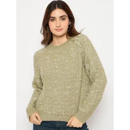 Madame Women Cable Knit Pullover-picture-31
