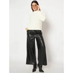 Madame Women Cable Knit Ribbed Pullover Sweater image 5