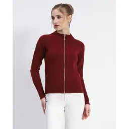 madame Women Flat-Knit Zip-Front Cardigan-picture-41