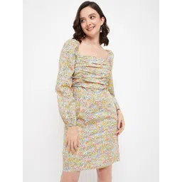 Madame Women Floral Printed Sheath Dress-picture-21