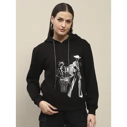 Madame Women Printed Hooded Sweatshirt-picture-28