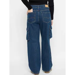 Madame Women Pure Cotton Mid-Rise Cargo Jeans image 4