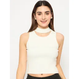 Madame Women Ribbed Crop Pullover-picture-29