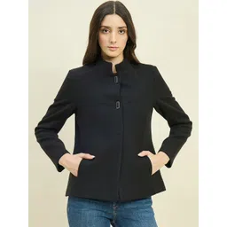 Madame Women Self-Design Single-Breasted Pea Coat-picture-40