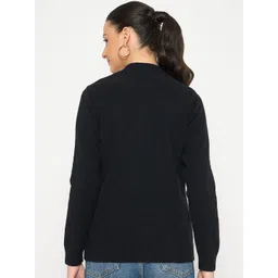 Madame Women Solid V-Neck Sweaters image 5