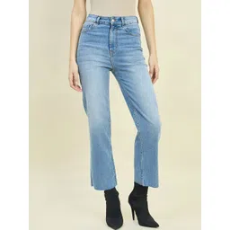 Madame Women Straight Fit Mid-Rise Light Fade Jeans-picture-32