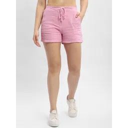 Madame Women Striped Pure Cotton Shorts-picture-23