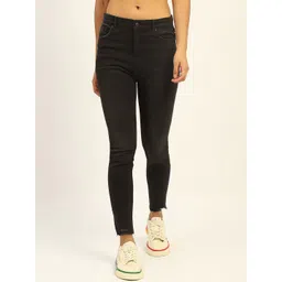 Madame Women Super Skinny Fit Mid-Rise Clean Look Pure Cotton Jeans-picture-15