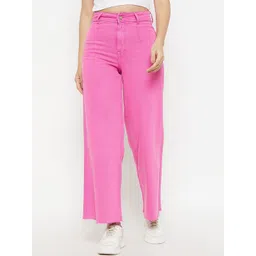 Madame Women Wide Leg Mid-Rise Cotton Jeans-picture-35