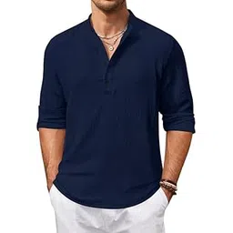 madhavista Men's Regular Fit Solid Full Sleeve Regular Fit Short Kurta | Solid Pattern Mandarin Collar Straight Kurta-picture-22