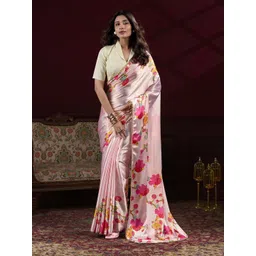 MADHAVPRIYA Floral Beads and Stones Satin Saree-picture-35