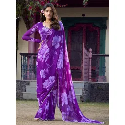MADHAVPRIYA Floral Printed Beads and Stones Saree-picture-10