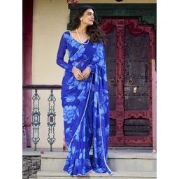 MADHAVPRIYA Floral Printed Tussar Saree-picture-9