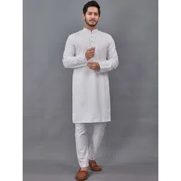 madhavwears Men Embroidered Regular Kurta with Pyjamas-picture-34