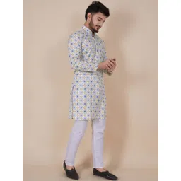 madhavwears Men Embroidered Thread Work Handloom Kurta image 2