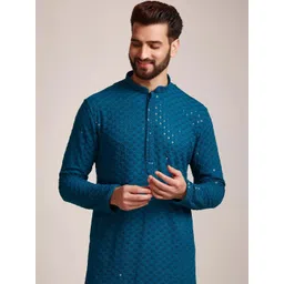 madhavwears Men Regular Sequinned Kurta with Pyjamas-image-34