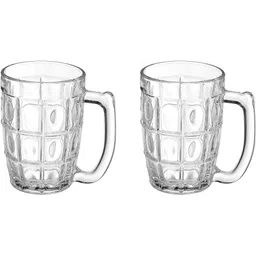 madhawar store (Pack of 2) Beer Mug Glass for Home Dining Tableware Beer/Juice Cold Beverages (2) Glass Set Beer Mug-picture-15