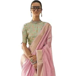 madhuhansh Womens Linen Saree | Sarees with Unstitched Blouse | Saree with Blouse Piece | Soft and Skin Friendly-picture-42