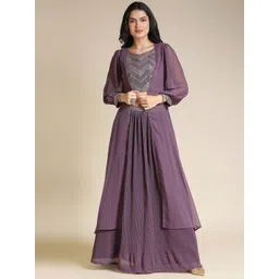 MADHURAM Embroidered Sequinned Ready to Wear Lehenga &-picture-19