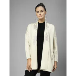 Mafadeny Cream Regular Fit Embellished Shrug-picture-41