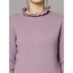 Mafadeny Embellished Studded High Neck Top image 5