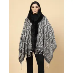 Mafadeny Grey Regular Fit Poncho-picture-19