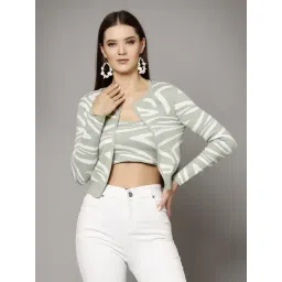 Mafadeny Grey Regular Fit Printed Shrug-picture-45