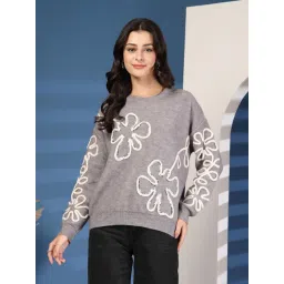 Mafadeny Grey Regular Fit Pullover-picture-32