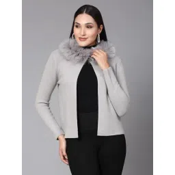 Mafadeny Grey Regular Fit Shrug-picture-23