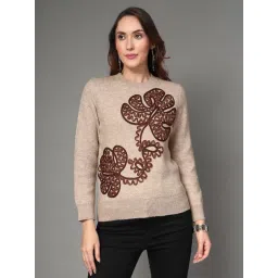 Mafadeny Khakhi Regular Fit Sweater-picture-39