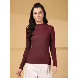 Mafadeny Maroon Regular Fit Pullover-picture-35