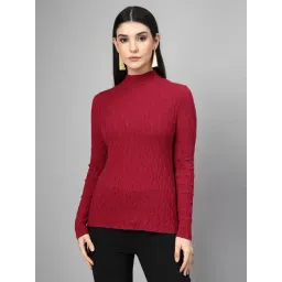 Mafadeny Maroon Regular Fit Pullover-picture-27