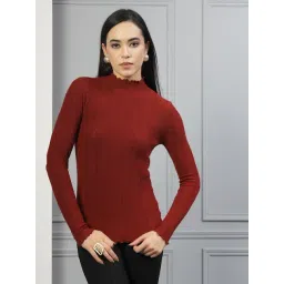 Mafadeny Maroon Regular Fit Pullover-picture-47