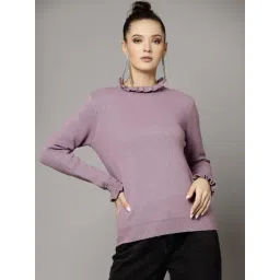 Mafadeny Mauve Regular Fit Pullover-picture-34