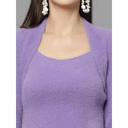 Mafadeny Purple Regular Fit Pullover image 4