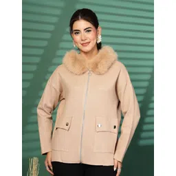 Mafadeny Round Neck Zipper Coats-picture-25