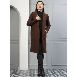 Mafadeny Striped Open Front Shrug-picture-39