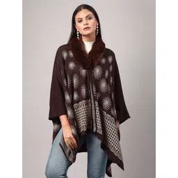 Mafadeny Women Abstract Printed Poncho-picture-37