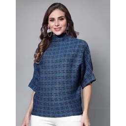Mafadeny Women Blue & Black Pullover-picture-30