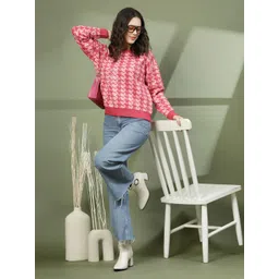 Mafadeny Women Floral Printed Round Neck Top-picture-13