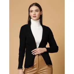 Mafadeny Women Long Sleeves Open Front Longline Shrug-picture-34