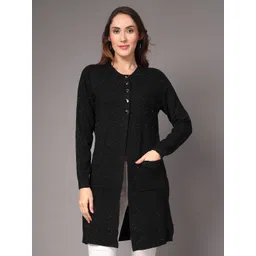 Mafadeny Women Longline Button Shrug image 1