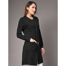 Mafadeny Women Longline Button Shrug image 5