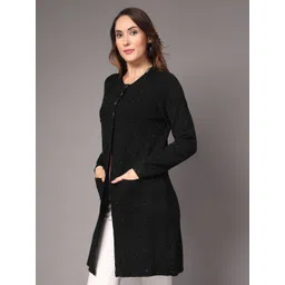 Mafadeny Women Longline Button Shrug image 4