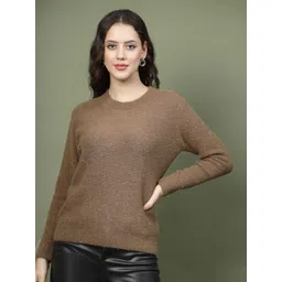 Mafadeny Women Self Design Pullover Ribbed Sweaters-picture-37