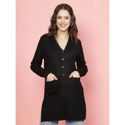 Mafadeny Women Solid Ribbed Longline Sweater-picture-30