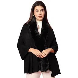 mafadeny Women V-Neck Longline Poncho-picture-21