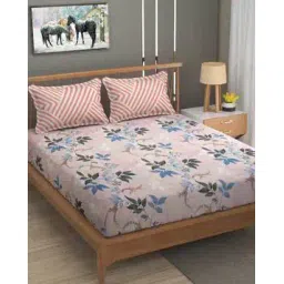mafatlal 120 TC Floral Print Double Bedsheet with Pillow Covers-picture-18