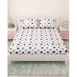 mafatlal 144 TC Pure Cotton Printed Double Bedsheet with 2 Pillow Covers-picture-31